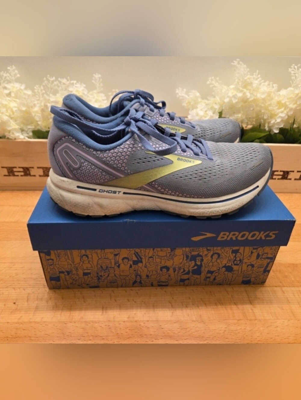 Brooks Ghost 14 Women's Running Sneakers Blue Size 7.5 Shoes